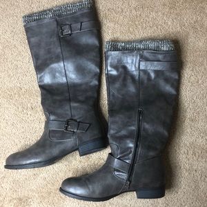 Tall Gray boots